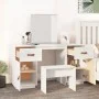 Schminktisch mit Spiegel aus massivem weißem Kiefernholz von vidaXL, Schlafzimmerkommoden - Ref: Foro24-3107835, Preis: 241,3...