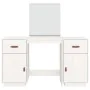 Tocador con espejo madera maciza de pino blanco de vidaXL, Tocadores para dormitorios - Ref: Foro24-3107835, Precio: 241,31 €...
