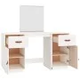 Dressing table with mirror solid white pine wood by vidaXL, Bedroom Dressers - Ref: Foro24-3107835, Price: 241,31 €, Discount: %