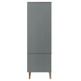 Armario MOLDE madera maciza de pino gris 90x55x175 cm de vidaXL, Armarios roperos - Ref: Foro24-350524, Precio: 329,93 €, Des...