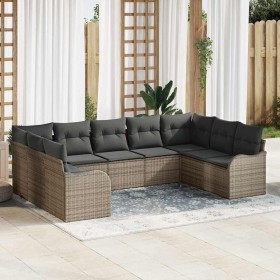 Conjunto de sofá de jardín 9 pcs Gris ratán sintético en Sofás de exterior | Comprar online en Foru.es