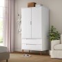 Armario MOLDE madera maciza de pino blanco 90x55x175 cm de vidaXL, Armarios roperos - Ref: Foro24-350523, Precio: 331,03 €, D...