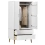 Armario MOLDE madera maciza de pino blanco 90x55x175 cm de vidaXL, Armarios roperos - Ref: Foro24-350523, Precio: 326,02 €, D...