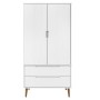 Armario MOLDE madera maciza de pino blanco 90x55x175 cm de vidaXL, Armarios roperos - Ref: Foro24-350523, Precio: 331,03 €, D...