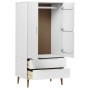 Armario MOLDE madera maciza de pino blanco 90x55x175 cm de vidaXL, Armarios roperos - Ref: Foro24-350523, Precio: 331,03 €, D...
