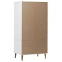 Armario MOLDE madera maciza de pino blanco 90x55x175 cm de vidaXL, Armarios roperos - Ref: Foro24-350523, Precio: 331,03 €, D...