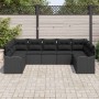 Conjunto de sofá de jardín 9 pcs Negro ratán sintético en Sofás de exterior | Comprar online en Foru.es