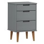 Mesita de noche MOLDE madera maciza de pino gris 40x35x65 cm de vidaXL, Mesitas de noche - Ref: Foro24-350500, Precio: 89,65 ...