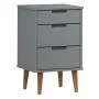 MOLDE bedside table solid gray pine wood 40x35x65 cm by vidaXL, Nightstands - Ref: Foro24-350500, Price: 88,23 €, Discount: %