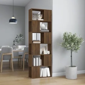 Shelf / space divider brown oak 60x24x186 cm by vidaXL, Bookcases and shelves - Ref: Foro24-816034, Price: 80,11 €, Discount: %