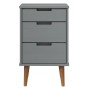 Mesita de noche MOLDE madera maciza de pino gris 40x35x65 cm de vidaXL, Mesitas de noche - Ref: Foro24-350500, Precio: 89,65 ...