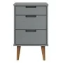 Mesita de noche MOLDE madera maciza de pino gris 40x35x65 cm de vidaXL, Mesitas de noche - Ref: Foro24-350500, Precio: 88,23 ...