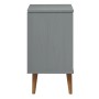 Mesita de noche MOLDE madera maciza de pino gris 40x35x65 cm de vidaXL, Mesitas de noche - Ref: Foro24-350500, Precio: 89,65 ...