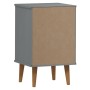 Mesita de noche MOLDE madera maciza de pino gris 40x35x65 cm de vidaXL, Mesitas de noche - Ref: Foro24-350500, Precio: 89,65 ...