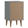 MOLDE bedside table solid gray pine wood 40x35x65 cm by vidaXL, Nightstands - Ref: Foro24-350500, Price: 88,23 €, Discount: %