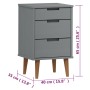 Mesita de noche MOLDE madera maciza de pino gris 40x35x65 cm de vidaXL, Mesitas de noche - Ref: Foro24-350500, Precio: 89,65 ...