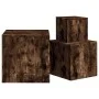 Mesitas auxiliares 3 piezas madera contrachapada roble ahumado de vidaXL, Mesas auxiliares - Ref: Foro24-815987, Precio: 76,0...