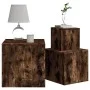 Mesitas auxiliares 3 piezas madera contrachapada roble ahumado de vidaXL, Mesas auxiliares - Ref: Foro24-815987, Precio: 76,0...
