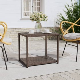 Mesa auxiliar ratán sintético marrón 55x45x49 cm de vidaXL, Mesas auxiliares - Ref: Foro24-319405, Precio: 26,29 €, Descuento: %