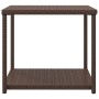 Mesa auxiliar ratán sintético marrón 55x45x49 cm de vidaXL, Mesas auxiliares - Ref: Foro24-319405, Precio: 26,29 €, Descuento: %
