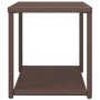 Mesa auxiliar ratán sintético marrón 55x45x49 cm de vidaXL, Mesas auxiliares - Ref: Foro24-319405, Precio: 26,29 €, Descuento: %