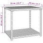 Mesa auxiliar ratán sintético marrón 55x45x49 cm de vidaXL, Mesas auxiliares - Ref: Foro24-319405, Precio: 26,29 €, Descuento: %