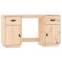 Escritorio con armarios madera maciza de pino 135x50x75 cm de vidaXL, Escritorios - Ref: Foro24-3107844, Precio: 181,84 €, De...