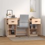 Escritorio con armarios madera maciza de pino 135x50x75 cm de vidaXL, Escritorios - Ref: Foro24-3107844, Precio: 181,84 €, De...