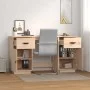 Escritorio con armarios madera maciza de pino 135x50x75 cm de vidaXL, Escritorios - Ref: Foro24-3107844, Precio: 179,47 €, De...