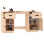 Escritorio con armarios madera maciza de pino 135x50x75 cm de vidaXL, Escritorios - Ref: Foro24-3107844, Precio: 181,84 €, De...