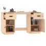 Escritorio con armarios madera maciza de pino 135x50x75 cm de vidaXL, Escritorios - Ref: Foro24-3107844, Precio: 179,47 €, De...