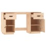 Escritorio con armarios madera maciza de pino 135x50x75 cm de vidaXL, Escritorios - Ref: Foro24-3107844, Precio: 181,84 €, De...