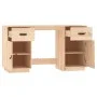 Escritorio con armarios madera maciza de pino 135x50x75 cm de vidaXL, Escritorios - Ref: Foro24-3107844, Precio: 179,47 €, De...