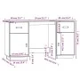 Escritorio con armarios madera maciza de pino 135x50x75 cm de vidaXL, Escritorios - Ref: Foro24-3107844, Precio: 179,47 €, De...