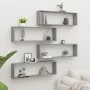 Estante cubo pared 4 uds contrachapada gris Sonoma 100x15x30 cm de vidaXL, Estantes y estanterías - Ref: Foro24-815910, Preci...