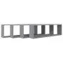 Estante cubo pared 4 uds contrachapada gris Sonoma 100x15x30 cm de vidaXL, Estantes y estanterías - Ref: Foro24-815910, Preci...