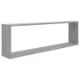 Estante cubo pared 4 uds contrachapada gris Sonoma 100x15x30 cm de vidaXL, Estantes y estanterías - Ref: Foro24-815910, Preci...