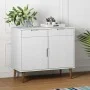 Aparador MOLDE madera maciza de pino blanca 90x40x80 cm de vidaXL, Aparadores - Ref: Foro24-350547, Precio: 157,74 €, Descuen...