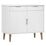 Aparador MOLDE madera maciza de pino blanca 90x40x80 cm de vidaXL, Aparadores - Ref: Foro24-350547, Precio: 157,74 €, Descuen...