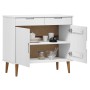 Aparador MOLDE madera maciza de pino blanca 90x40x80 cm de vidaXL, Aparadores - Ref: Foro24-350547, Precio: 160,26 €, Descuen...