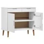 Aparador MOLDE madera maciza de pino blanca 90x40x80 cm de vidaXL, Aparadores - Ref: Foro24-350547, Precio: 157,74 €, Descuen...
