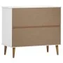 Aparador MOLDE madera maciza de pino blanca 90x40x80 cm de vidaXL, Aparadores - Ref: Foro24-350547, Precio: 157,74 €, Descuen...