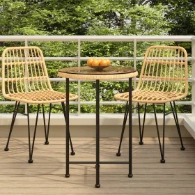 Mesa de comedor de vidrio templado y acero 55 cm de vidaXL, Mesas de jardín - Ref: Foro24-319434, Precio: 52,09 €, Descuento: %