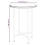 Mesa de comedor de vidrio templado y acero 55 cm de vidaXL, Mesas de jardín - Ref: Foro24-319434, Precio: 52,09 €, Descuento: %