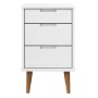 Mesita de noche MOLDE madera maciza de pino blanca 40x35x65 cm de vidaXL, Mesitas de noche - Ref: Foro24-350499, Precio: 89,7...