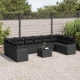 Conjunto de sofá de jardín 11 pcs Negro ratán sintético en Sofás de exterior | Comprar online en Foru.es