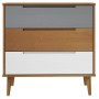 Mesita de noche MOLDE madera maciza de pino marrón 80x40x80 cm de vidaXL, Cajoneras - Ref: Foro24-350504, Precio: 146,91 €, D...