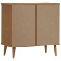Mesita de noche MOLDE madera maciza de pino marrón 80x40x80 cm de vidaXL, Cajoneras - Ref: Foro24-350504, Precio: 146,91 €, D...