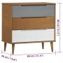 MOLDE bedside table solid brown pine wood 80x40x80 cm by vidaXL, Drawers - Ref: Foro24-350504, Price: 144,81 €, Discount: %