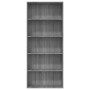 Estantería 5 pisos madera contrachapada gris Sonoma 80x30x189cm de vidaXL, Librerías y estanterías - Ref: Foro24-815403, Prec...